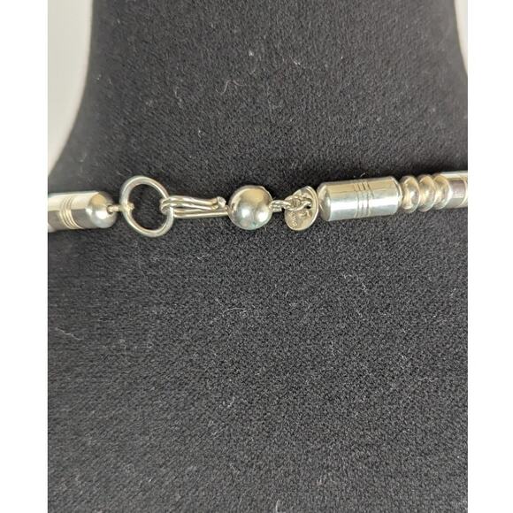 Vintage Sterling 25" South Western 15 x6 mm tube and spacer beads 38.4 grams EUC - Picture 5 of 6
